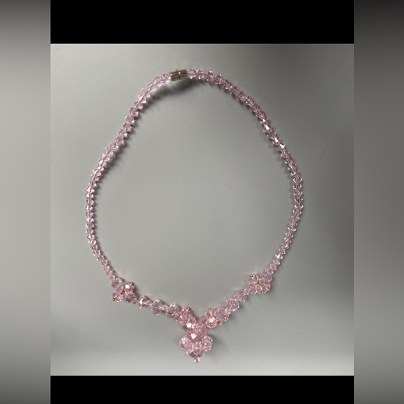 Jewelry - 🩷 Modern Pink Crystal Beaded Necklace #6427